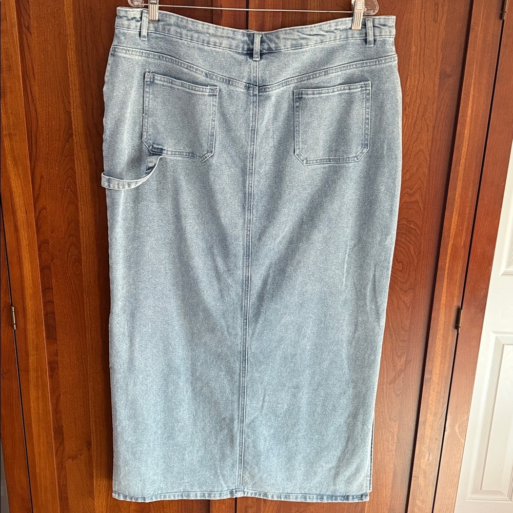 Denim Maxi Skirt - Picture 3 of 7